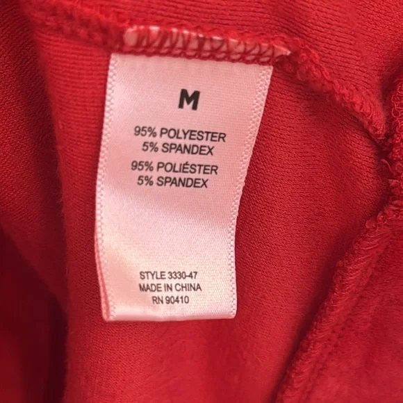 JUICY COUTURE New Red Velvet Lounging Set With Bling Logo NWOT Size Medium - Picture 2 of 6